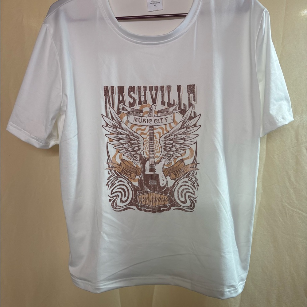 Women’s White Graphic T-Shirt Nashville Graphics